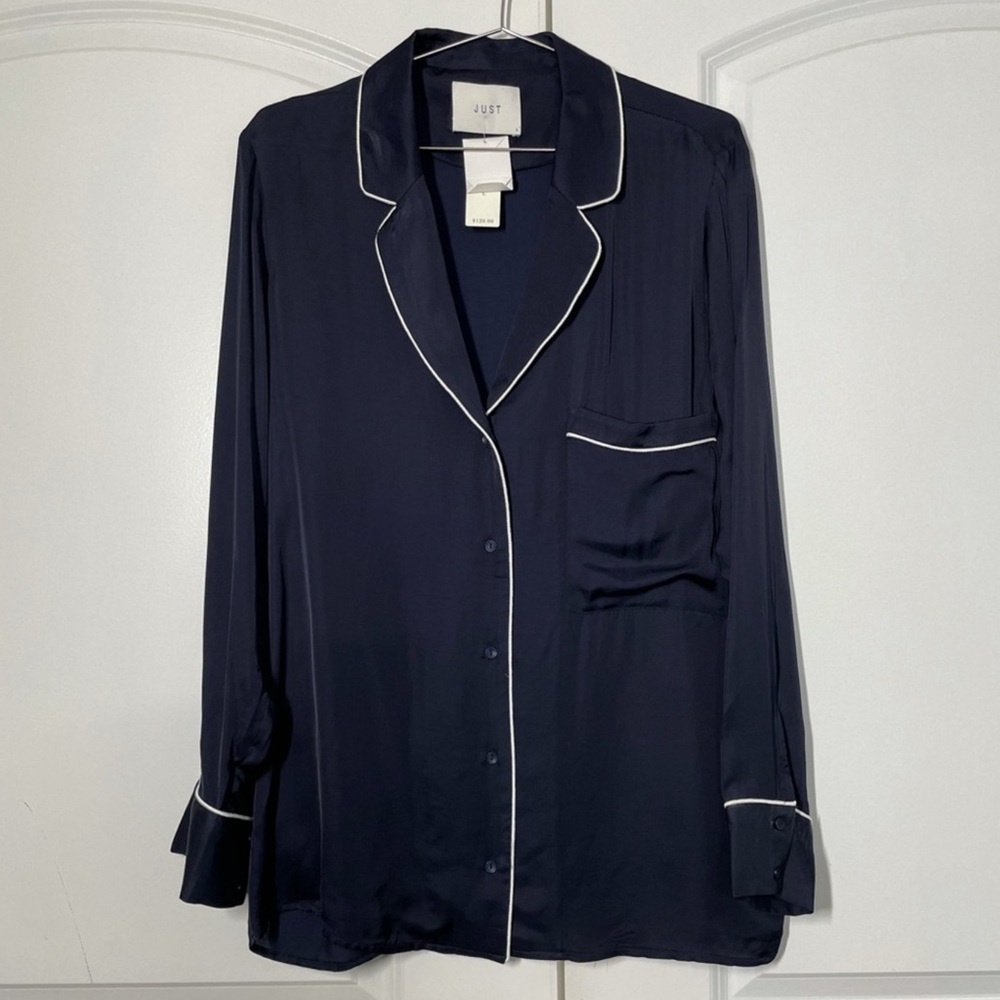 JUST by Anthropology 100% Viscose Sleeping PJ Shirt size L NWT
